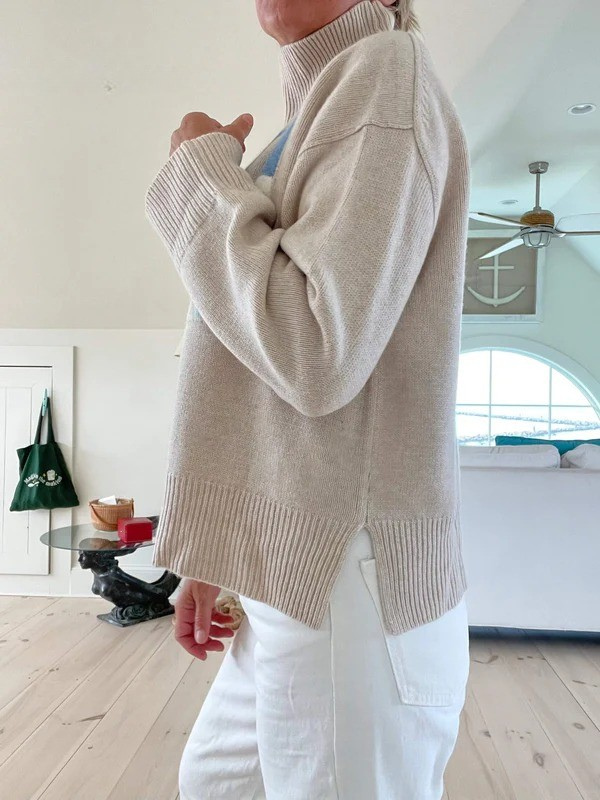 Retro-style cashmere ski sweater