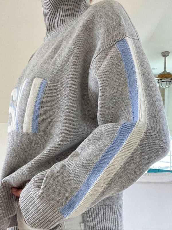 Retro-style cashmere ski sweater