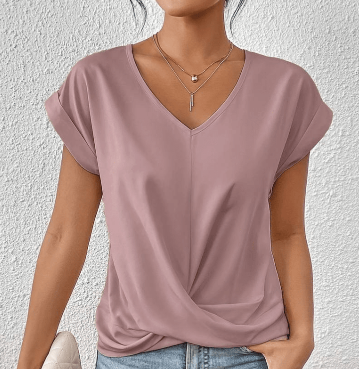 Luna | Tummy Tucking V-neck top