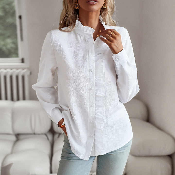 LAILA | Long Sleeve Blouse with Ruffles